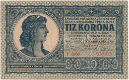 1919. Augusztus 9. 10K "F" T:II- Adamo K13 - Ohne Zuordnung