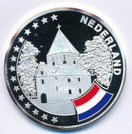 Svájc ~2004. "Európa - Hollandia" Részben Festett, Jelzett Ag Emlékérem (14,94g/0.999/33mm) T:PP Kis Patina Switzerland  - Ohne Zuordnung