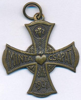 1937. "Minta - Csapat" Br Cserkész Medál Füllel (31x29mm) T:1- - Non Classés