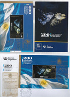 ARGENTINE,ARGENTINA 2020 FIRST HOLD UP NATIONAL FLAG 200°ANIV S/SHEET MNH+FDC+BROCHURE COMBO - Nuevos