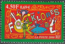 France, 2000, Mi 3480, Folklore, Dance & Musical Instruments, 1v, MNH - Music