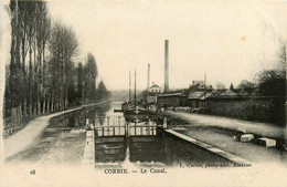 Corbie * Le Canal * Péniche Batellerie Halage Chaland * Usine Cheminée - Corbie