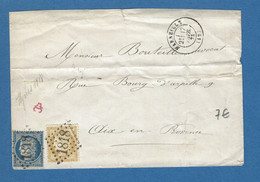 BOUCHES DU RHONE MARSEILLE AVEC GC 1818 1873 POUR AIX EN PROVENCE - 1849-1876: Periodo Clásico