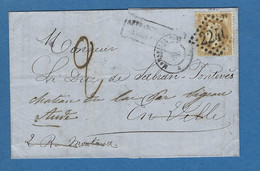 BOUCHES DU RHONE MARSEILLE N° 28 EN PORT LOCALE REEXPEDIER ET TAXER - 1849-1876: Classic Period