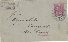 AUTRICHE 1903  ENTIER POSTAL/GANZSACHE/POSTAL STATIONARY CARTE-LETTRE DE KRASENSKO - Stamped Stationery