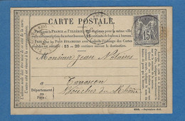 BOUCHES DU RHONE CARTE PRECURSEUR CHATEAURENARD 1877 - 1877-1920: Periodo Semi Moderno