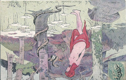 Illustrateur Morin Henri, Champagne Doulteau, N 1, Premier Péché - Morin, Henri