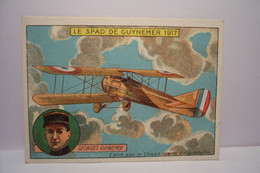 CHROMO - IMAGE - CHOCOLATERIE D'AIGUEBELLE  - AVION - GUYNEMER  1917 - MILITARIA - DONZERE ( Drome ) - Aiguebelle