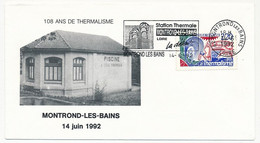 FRANCE - Enveloppe FDC OMEC - 2,20 Le Thermalisme - Montrond Les Bains 14/6/1992 - 1990-1999