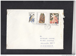 SLOVAKIA, COVER, ART, FAUNA, BIRDS, REPUBLIC OF MACEDONIA  (006) - Briefe U. Dokumente