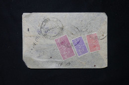 INDE - Affranchissement Timbres De Service Au Verso D'une Enveloppe - L 77351 - Lettres & Documents