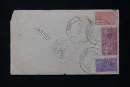 INDE - Affranchissement Timbres De Service Au Verso D'une Enveloppe - L 77355 - Cartas & Documentos