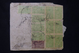 INDE - Affranchissement Timbres De Service Au Verso D'une Enveloppe - L 77356 - Cartas & Documentos