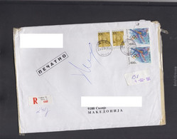 CANADA, R-COVER, SEAL "DAMAGED LETTER", REPUBLIC OF MACEDONIA  (006) - Briefe U. Dokumente