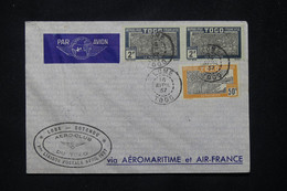 TOGO - Enveloppe 1er Vol De Lomé En 1937 Pour Cotonou ( Cachet D'arrivée Au Verso ) - L 77379 - Storia Postale