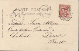 CP Monté Carlo Ste Dévote YT 23 Convoyeur De Ligne Type G Bureau Français à L'étranger Principauté De Monaco 14 1 04 - Storia Postale