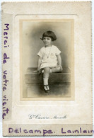 - Photo Ancienne - Sur Carton épais, Portrait Enfant, Petite Marseillaise, Photo Gve Ouviére, Marseille, YBE, Scans. - Anonieme Personen