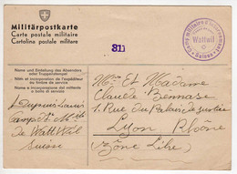 Suisse : Camp D'Internement 1940 : Carte Militaire - Cachet : Wattwil - Covers & Documents