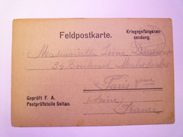 GP 2020  -  2624  Kriegsgefangenenlager SOLTAU  :  FELDPOSTKARTE  -  Kriegsgefangenensendung  1916  XXX - Soltau