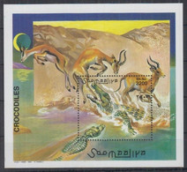 Somalia, 2000, Crocodiles, Reptiles, Antelope, Animals, Fauna, MNH, Michel Block 70 - Somalie (1960-...)