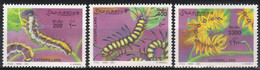 Somalia, 2001, Caterpillars, Insects, Philanippon, MNH, Michel 886-888 - Somalie (1960-...)