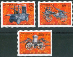 Somalia, 2001, Historic Firetrucks, Firefighting, MNH, Michel 879-881 - Somalie (1960-...)