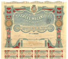 S. A. Des Retorderies Et Tissages Mécaniques De St. Quentin - Textile