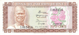 Fifty Cents Bankfrisch 1984 Sierra Leone - Sierra Leone