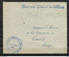 Algérie  Lettre  Du  02 Décembre 1952  D' Alger (   Bureau Du Gouverneur Général De L' Algérie  )   Pour  Viomenil (88 ) - Otros & Sin Clasificación