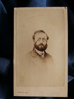 Photo CDV Herbert à Beauvais - Second Empire Portrait Homme Aux Lorgnons, Edmond Huet, Circa 1865 L527 - Antiche (ante 1900)