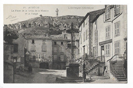 MONTON  (cpa 63)  La Place De La Croix De La Mission Et La Vierge     -  L 1 - Veyre Monton
