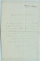 1 L.A.S. De B.  A. Granier De Cassagnac, Journaliste Et Homme Politique, 1847 - Handtekening