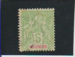 REUNION. (Y&T) 1892 - N°35  *Papier Teinté* 5c. Obli - Andere & Zonder Classificatie