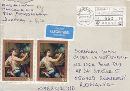 91933- PAINTINGS, FINE STAMPS ON COVER, 2020, HUNGARY - Briefe U. Dokumente