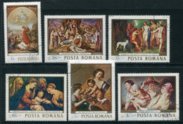 ROMANIA 1968 National Gallery Paintings  Used.   Michel 2706-11 - Oblitérés