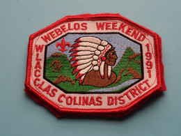 WEBELOS WEEKEND - 1991 - WLACCLAS COLINAS DISTRICT ( Zie Foto Voor Detail ) BADGE SCOUTS ! - Padvinderij