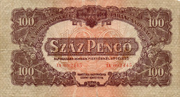 HUNGARY 100 PENGO 1944  P-M8  CIRC. - Hongrie