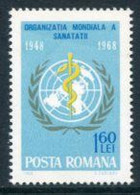ROMANIA 1968 World Health Organisation MNH / **.  Michel 2675 - Ongebruikt