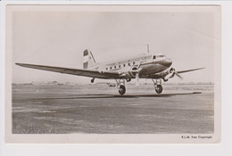Vintage Rppc KLM K.L.M. Royal Dutch AIrlines Douglas Dc-3 Aircraft @ Schiphol Airport - 1919-1938: Fra Le Due Guerre