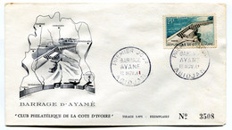 RC 19040 COTE D'IVOIRE N° 200 BARRAGE D' AYAMÉ 1961 FDC 1er JOUR - TB - Côte D'Ivoire (1960-...)