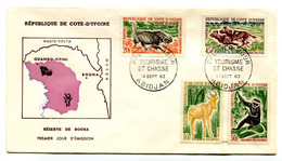 RC 19048 COTE D'IVOIRE FAUNE ANIMAUX AFRICAINS 1963 FDC 1er JOUR - TB - Ivory Coast (1960-...)