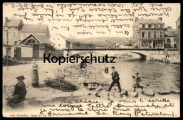 ALTE POSTKARTE THEUX LE PONT MANN FRAU KIND Brücke Bridge Postcard Cpa AK Ansichtskarte - Theux