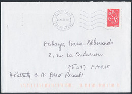 France - Timbre Adhésif YT A49 Seul Sur Lettre Oblitération SECAP Double Cercle - Covers & Documents