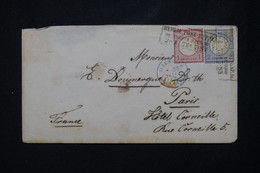 ALLEMAGNE - Enveloppe De Berlin En 1873 Pour La France, Affranchissement Bicolore 1g + 2g  - L 77485 - Storia Postale