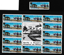 Hospital De Niños, Navidad 1961-62, Nice Sheet Of 12 Cinderellas - Ohne Zuordnung