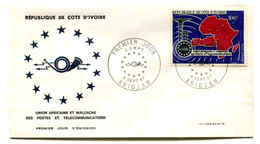 RC 19074 COTE D'IVOIRE PA N° 38 UNION AFRICAINE DES POSTES ET TELECOMMUNICATIONS 1967 FDC 1er JOUR - TB - Ivory Coast (1960-...)