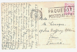 SOUTHAMPTON PAQUEBOT Carte Postale Posted At Sea Ob 1963 Elisabeth II - Lettres & Documents