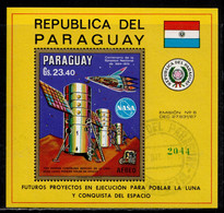 Paraguay 1970 Mi# Block 147 Used - Future Space Projects / Moon Stations, Transport - América Del Sur