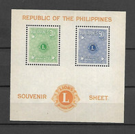 Philippines 1950 LIONS MS MNH - Filipinas