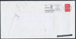 France - Timbre Adhésif YT A49b Seul Sur Lettre Oblitération Flamme + Cachet FD - Covers & Documents